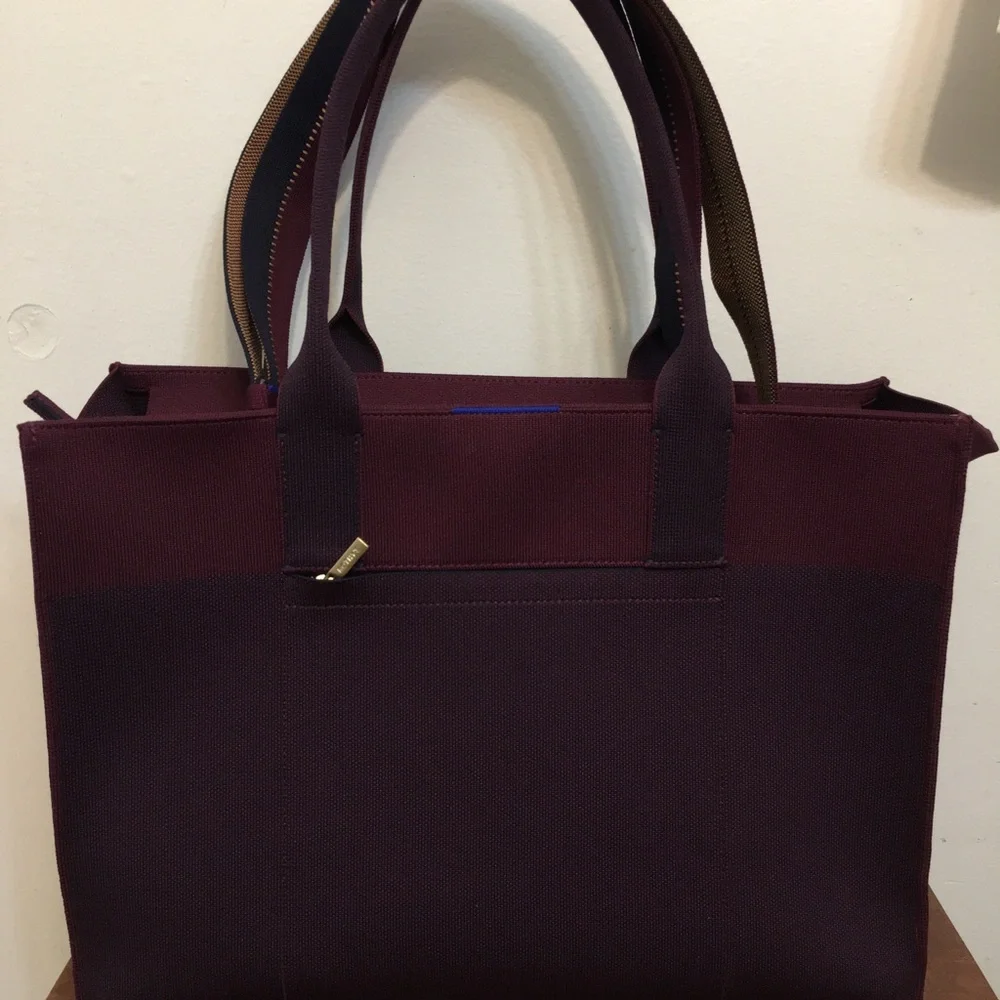 Rothy’s The Classic Tote Dark Aubergine Laptop Work Travel Shoulder Bag - Picture 16 of 16